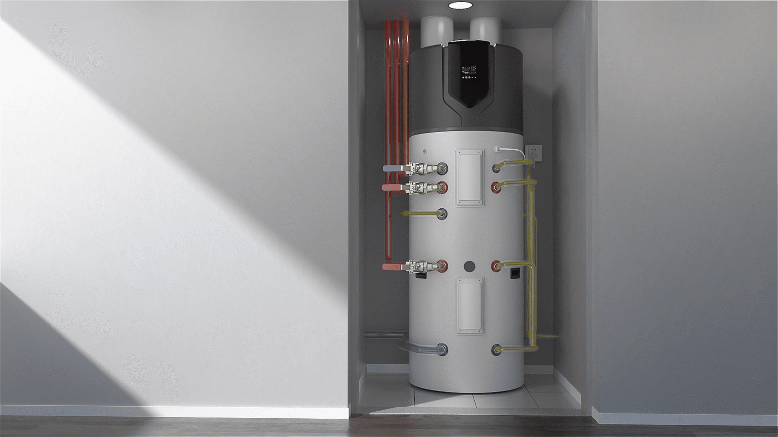 Alles-in-één warmtepomp Eenvoudige installatie van pijpen