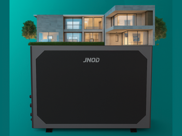 Top blow heat pump, house
