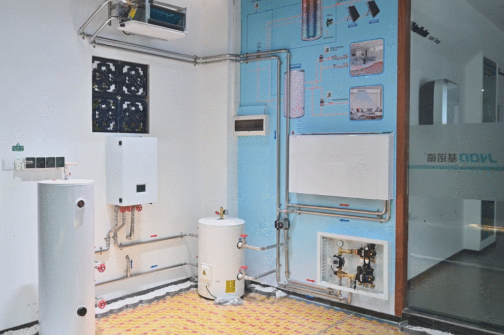 Installation intérieure pour pompe à chaleur