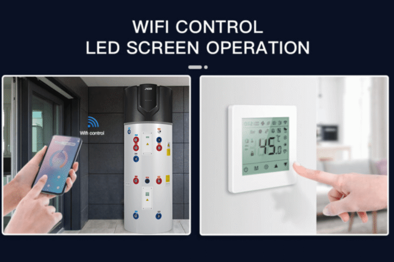 JNOD All in one Heat Pump WIFI Control LED Screen Operation