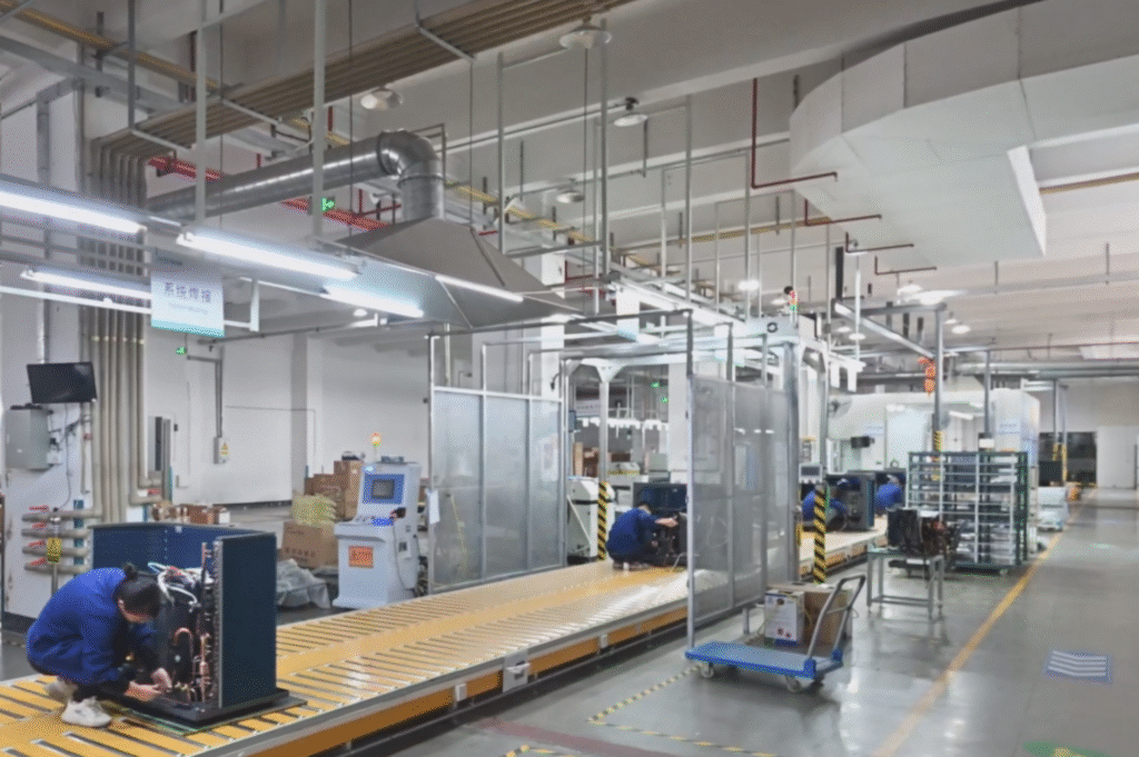 Ligne de production de pompes à chaleur JNOD