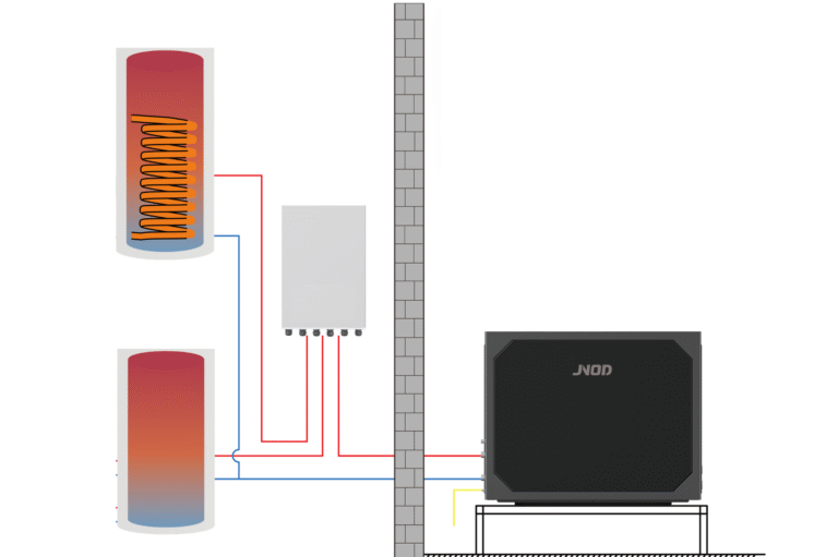 Dual fan top blow heat pump with wire center box wiring diagram